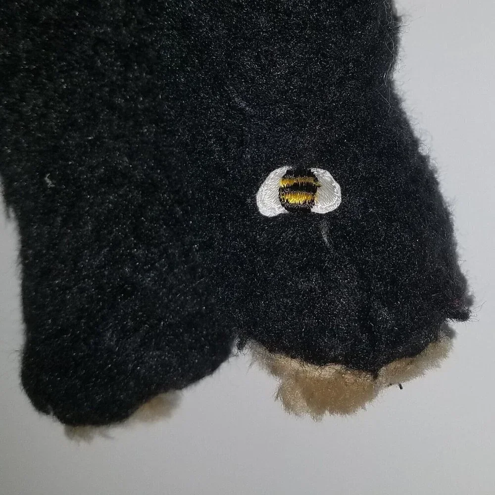 Black Brown Teddy Bear Plush Jointed 10